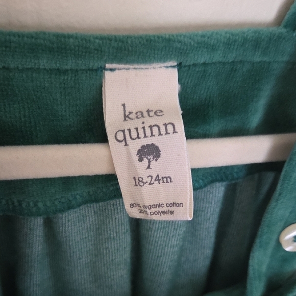 Green Velvet Baby Romper - Picture 3 of 3